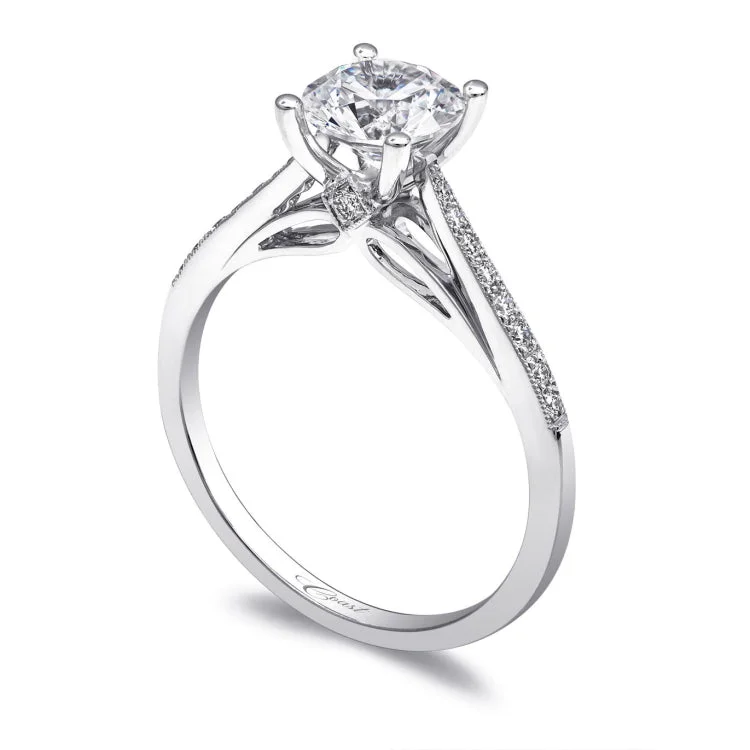 14 KT Engagement ring in White Gold