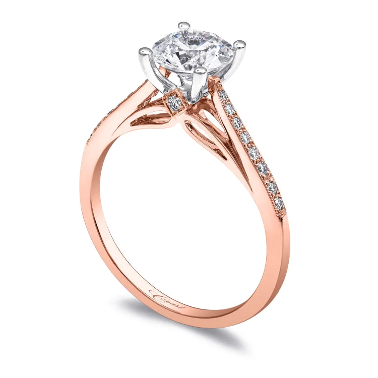 14 KT Engagement ring in Rose/Pink Gold