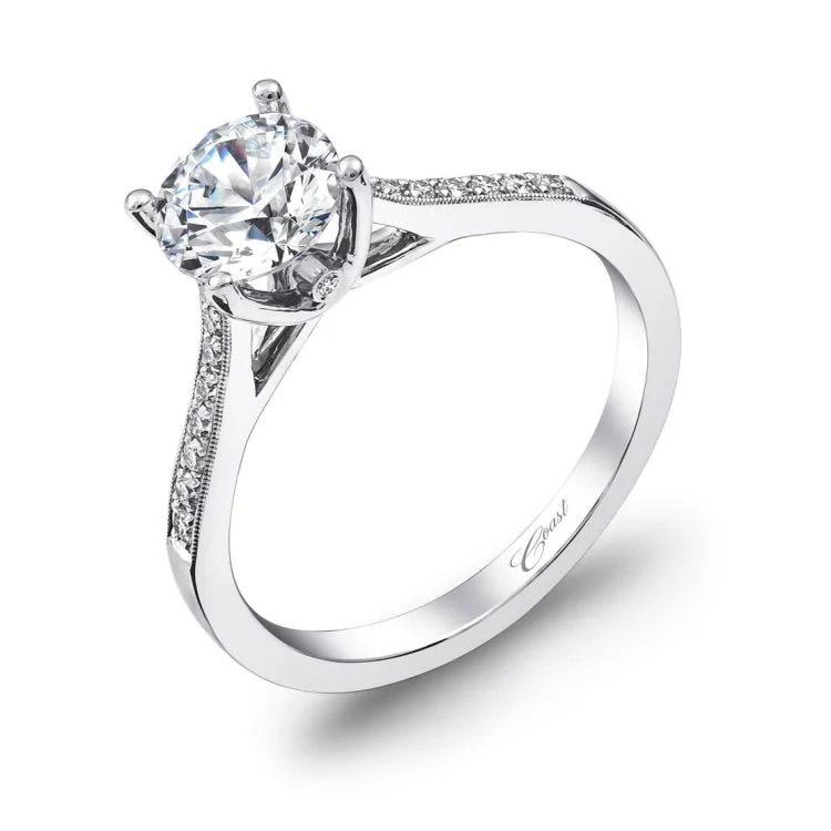 14 KT Engagement ring in White Gold