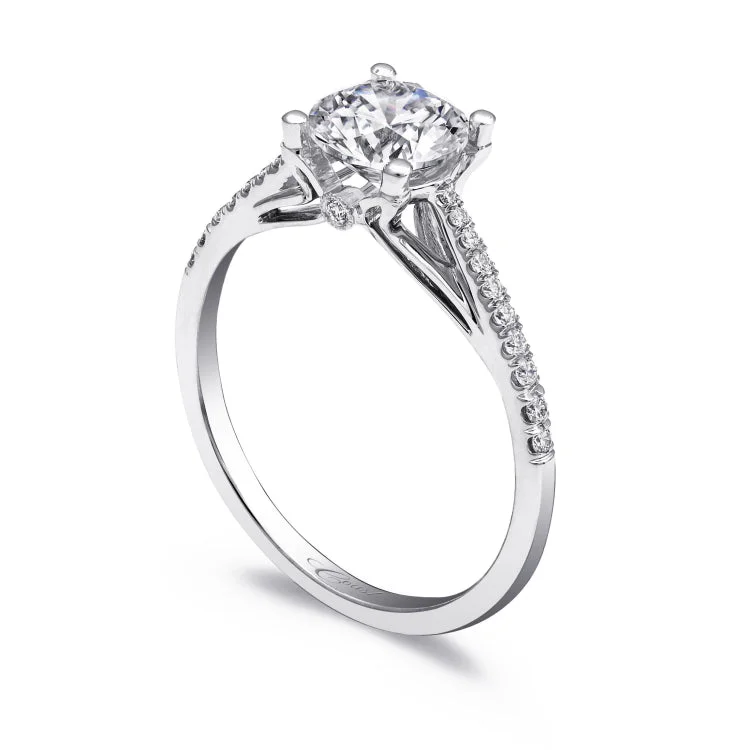 14 KT Engagement ring in White Gold