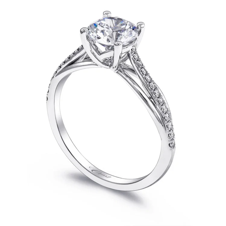 14 KT Engagement ring in White Gold