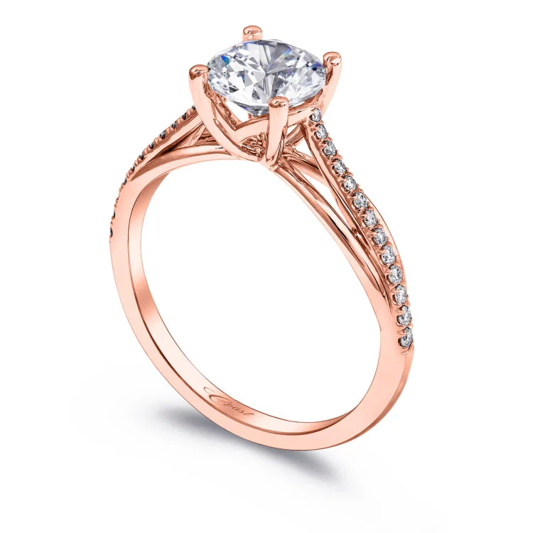 14 KT Engagement ring in Rose/Pink Gold