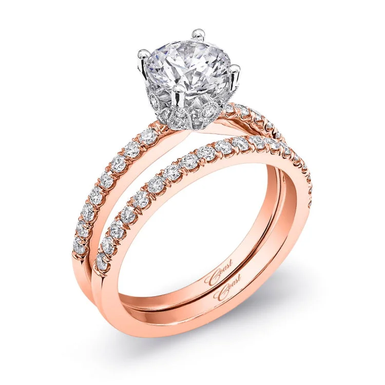 14 KT Engagement ring in Rose/Pink Gold