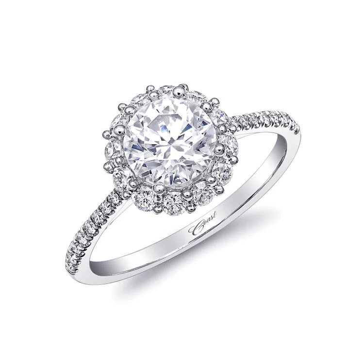 14 KT Engagement ring in White Gold