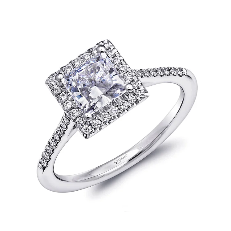 14 KT Engagement ring in White Gold