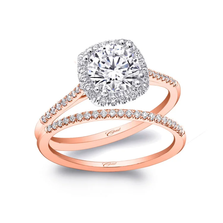 14 KT Engagement ring in Rose/Pink Gold