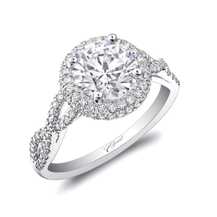 14 KT Engagement ring in White Gold