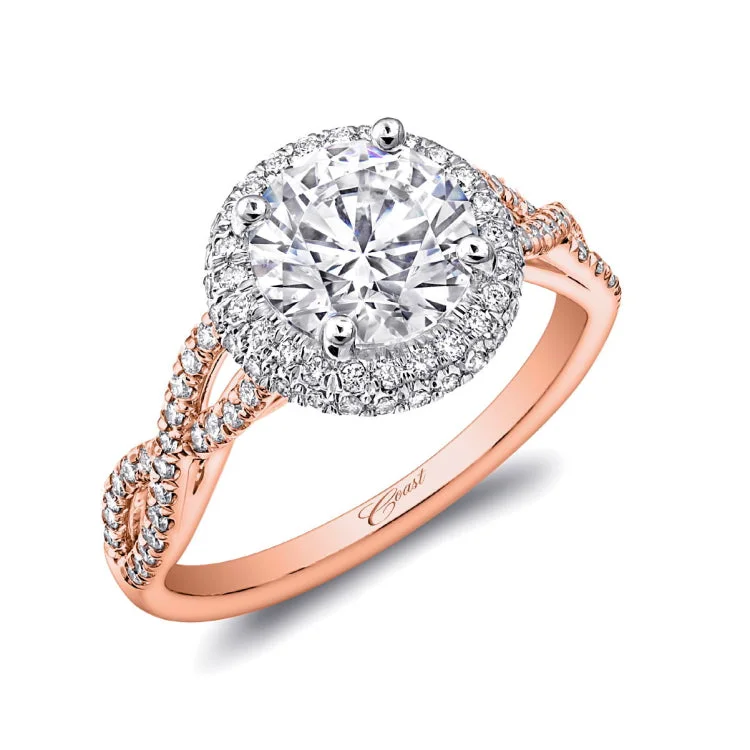 14 KT Engagement ring in Rose/Pink Gold