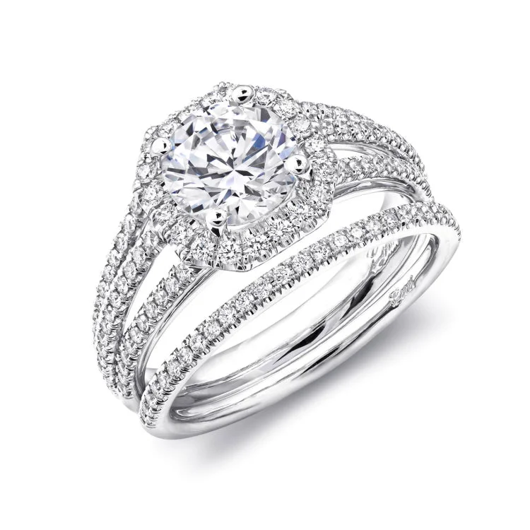 14 KT Engagement ring in White Gold