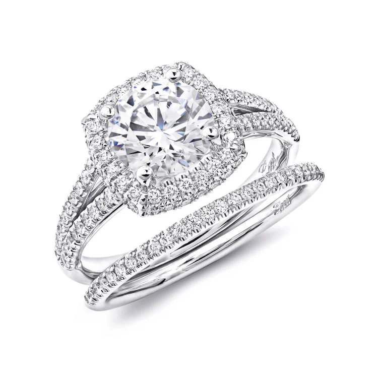 14 KT Engagement ring in White Gold