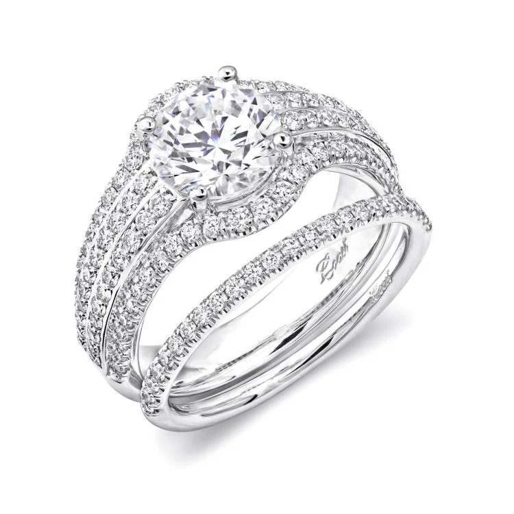 14 KT Engagement ring in White Gold