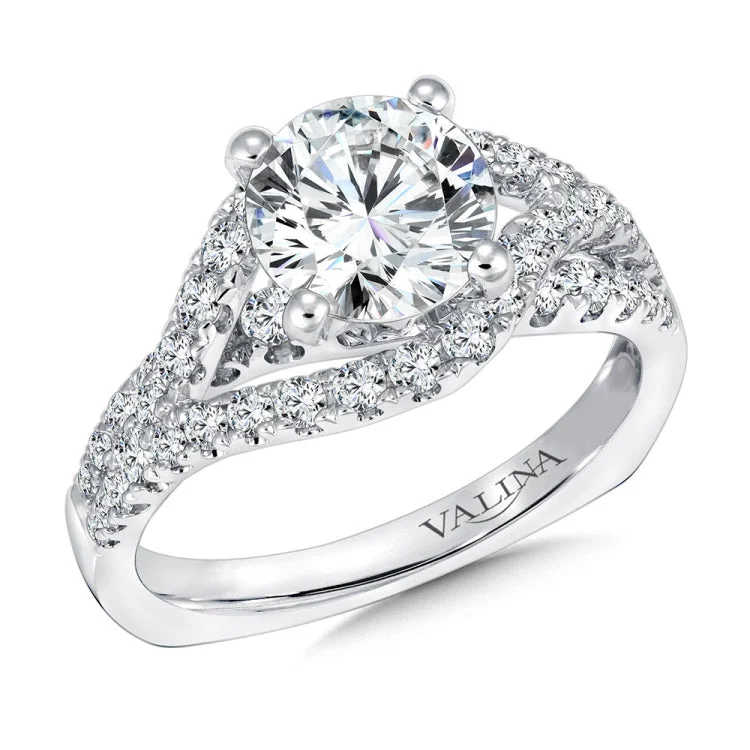 Spiral Style Diamond Engagement Ring