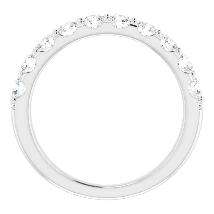 14K White 1 CTW Natural Diamond Anniversary Band