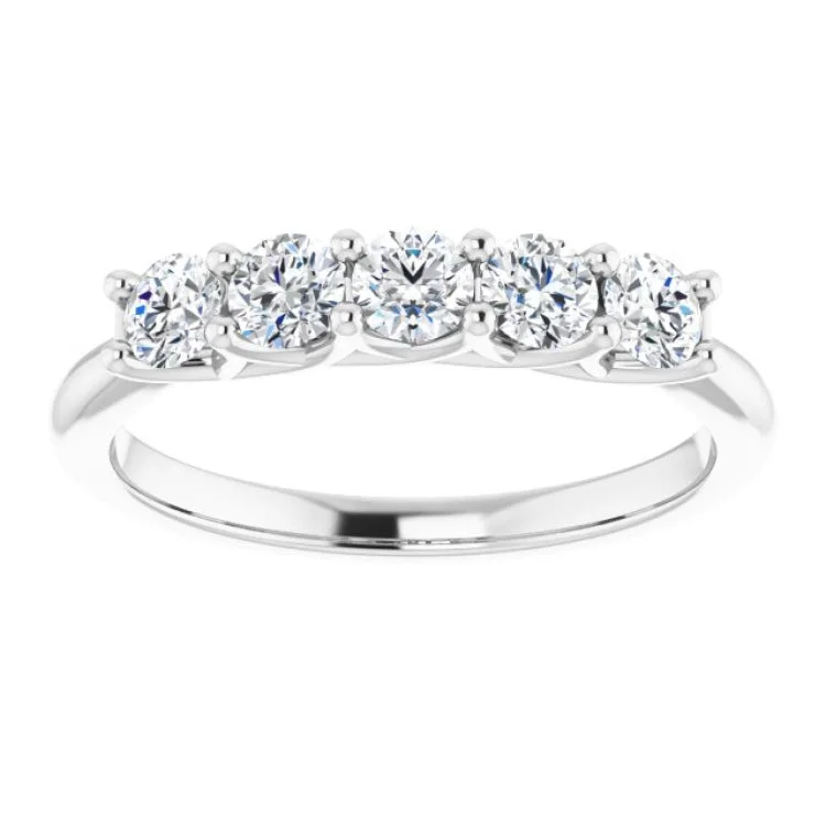 Platinum 5/8 CTW Natural Diamond Anniversary Band