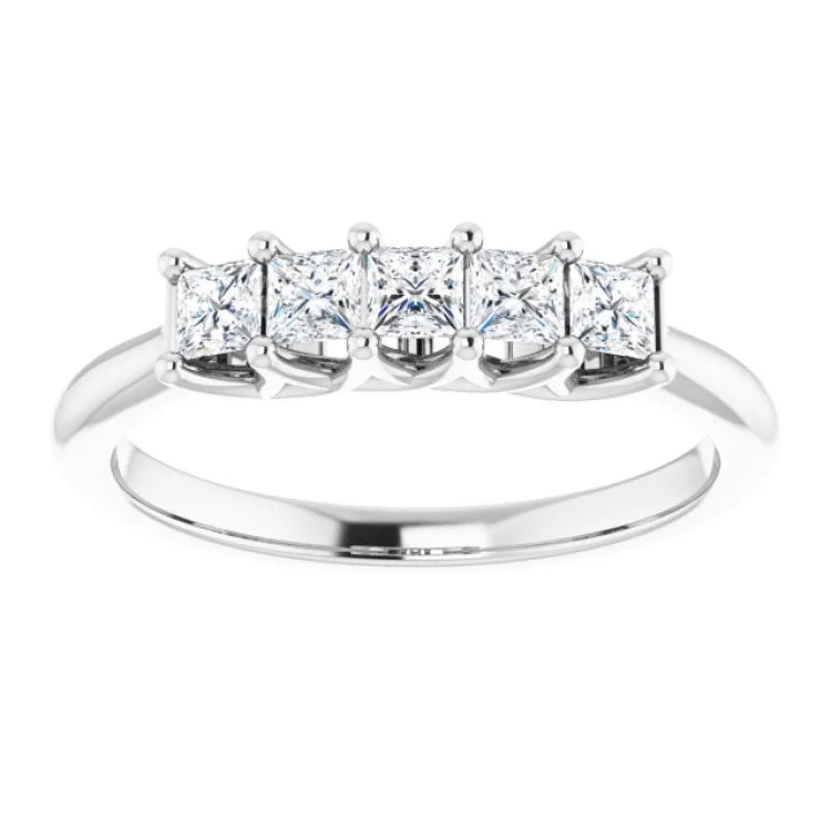 14K White 1/2 CTW Natural Diamond Anniversary Band