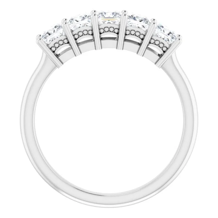 14K White 1 CTW Natural Diamond Anniversary Band