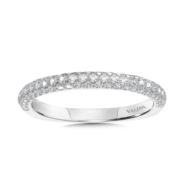 Pave-Set Diamond Wedding Band