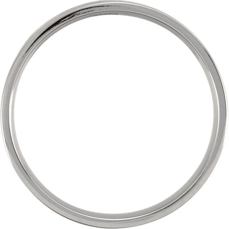 Titanium 4 mm Flat Polished Band Size 7.5