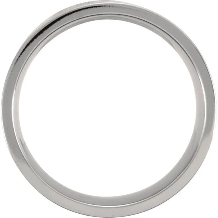 Titanium 8 mm Flat Polished Band Size 12