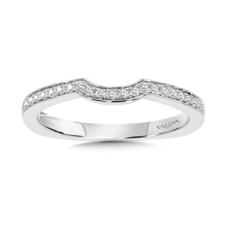 True fit matching diamond wedding band and a beautiful reminder of that special day for years to come.