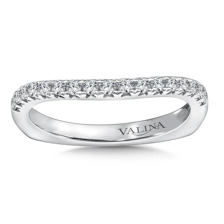 True fit matching diamond wedding band and a beautiful reminder of that special day for years to come.