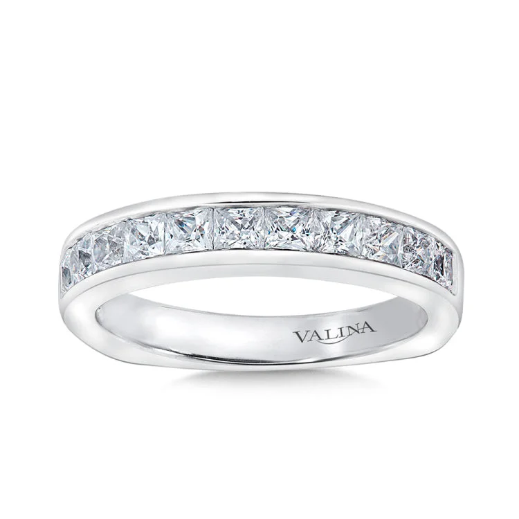 True fit matching diamond wedding band and a beautiful reminder of that special day for years to come.