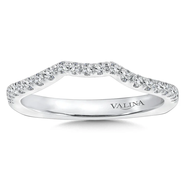 True fit matching diamond wedding band and a beautiful reminder of that special day for years to come.