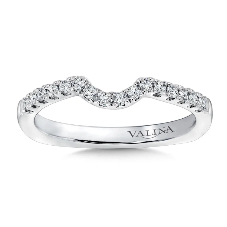 True fit matching diamond wedding band and a beautiful reminder of that special day for years to come.