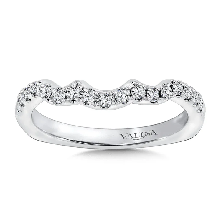 True fit matching diamond wedding band and a beautiful reminder of that special day for years to come.