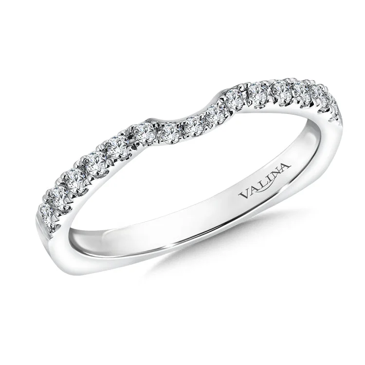 True fit matching diamond wedding band and a beautiful reminder of that special day for years to come.