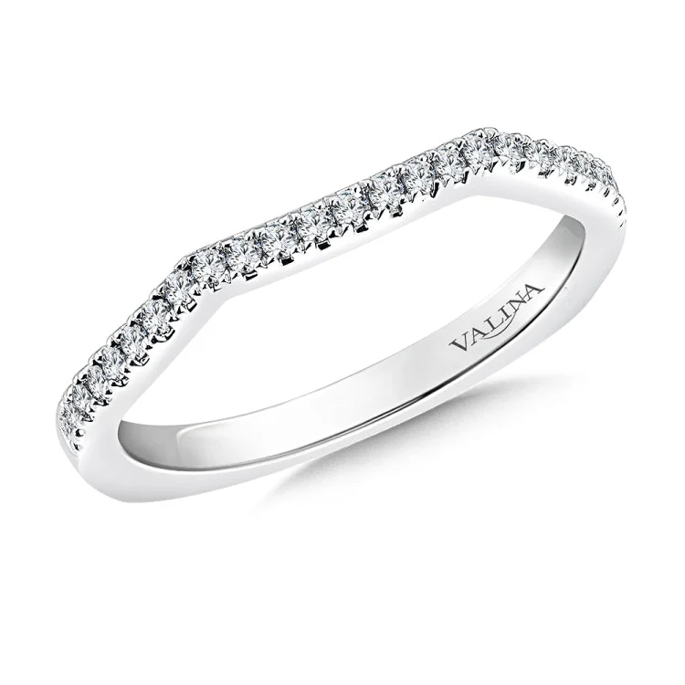 True fit matching diamond wedding band and a beautiful reminder of that special day for years to come.