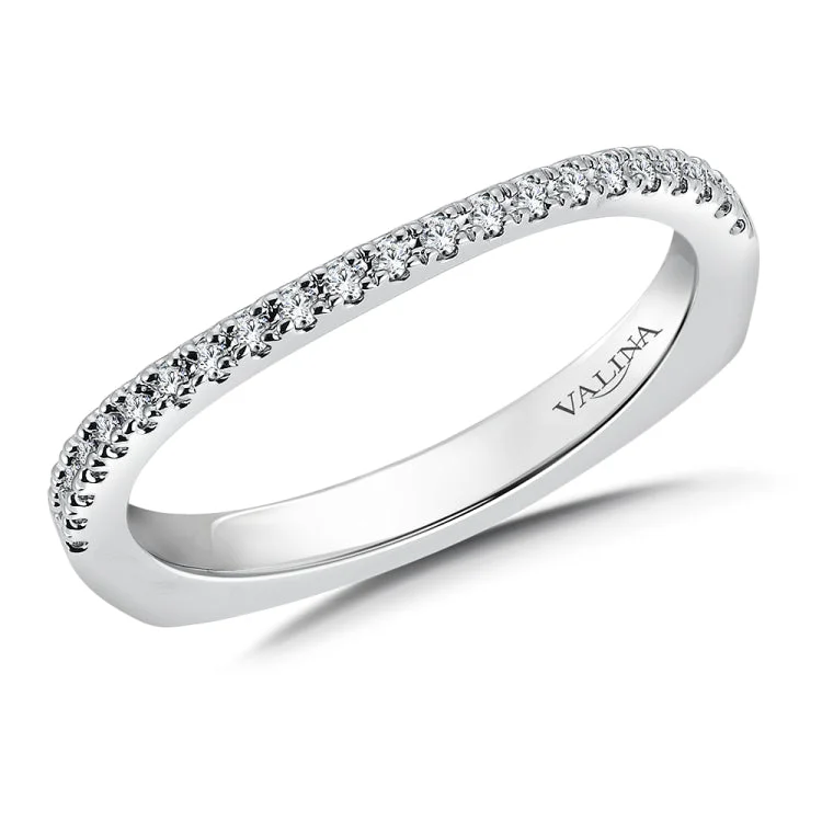 True fit matching diamond wedding band and a beautiful reminder of that special day for years to come.