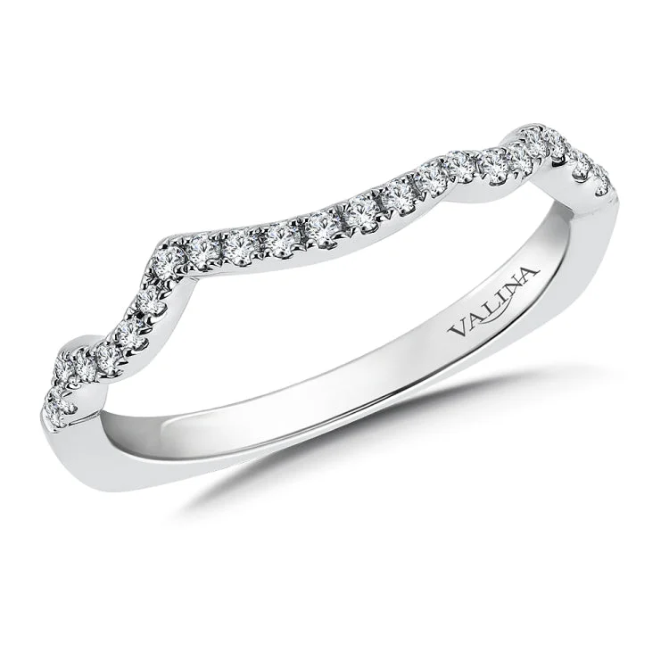 True fit matching diamond wedding band and a beautiful reminder of that special day for years to come.