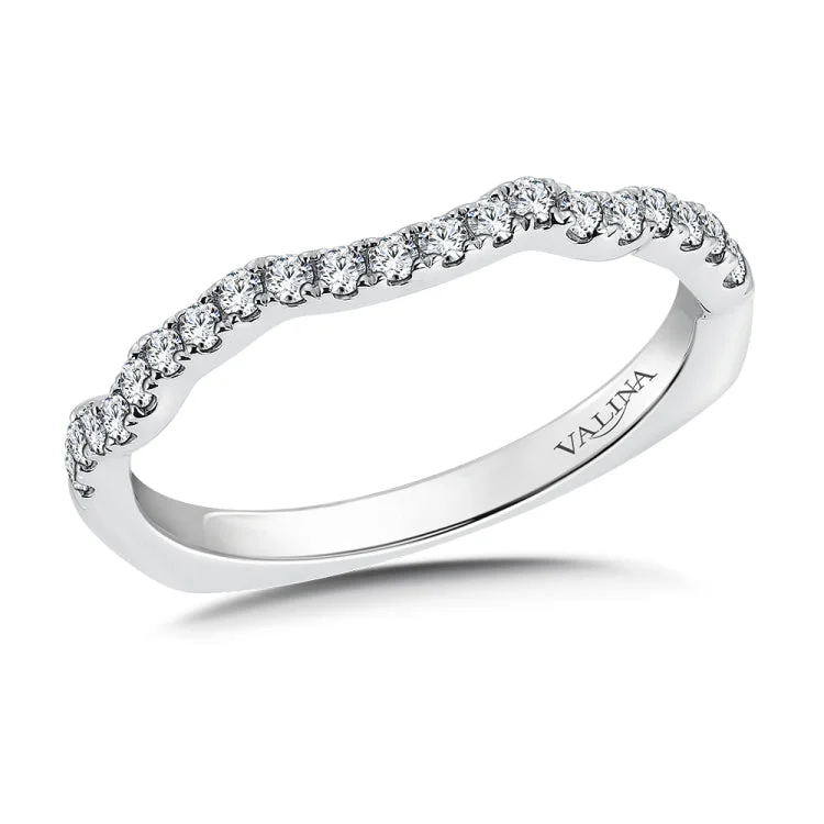 True fit matching diamond wedding band and a beautiful reminder of that special day for years to come.