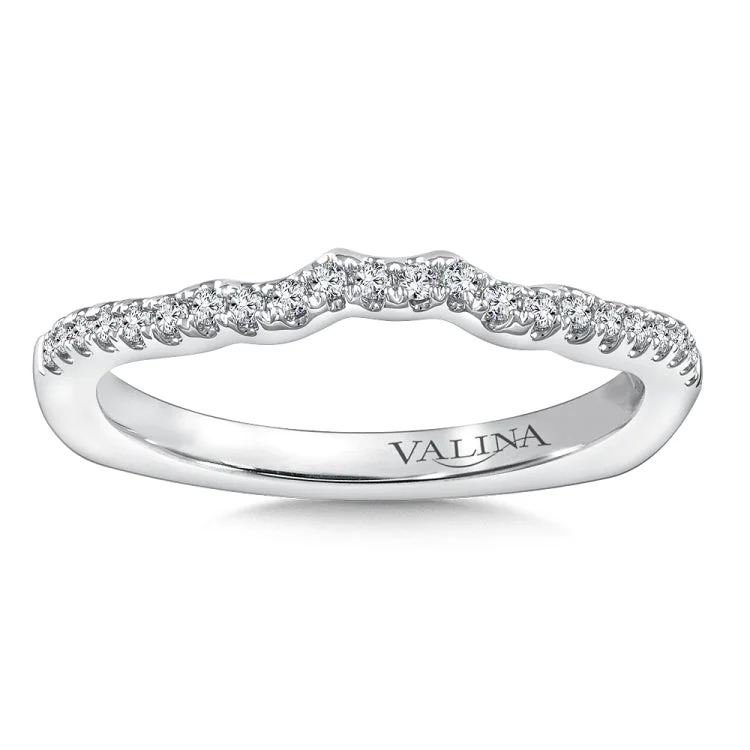 True fit matching diamond wedding band and a beautiful reminder of that special day for years to come.