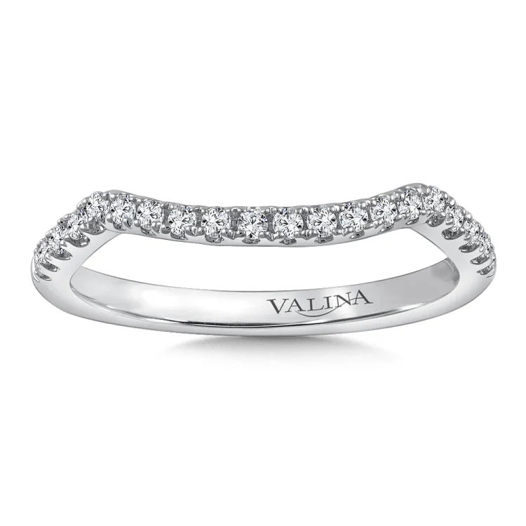 True fit matching diamond wedding band and a beautiful reminder of that special day for years to come.