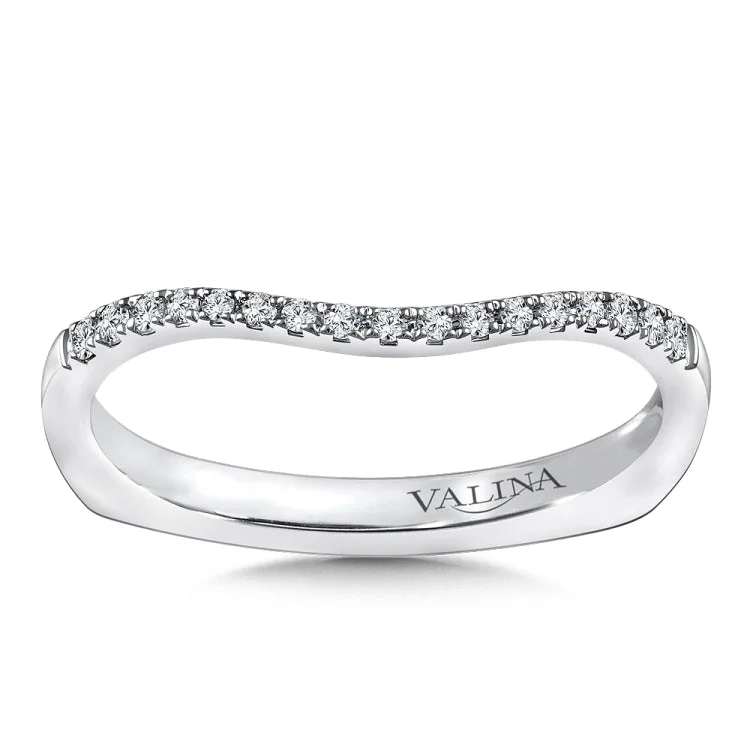 True fit matching diamond wedding band and a beautiful reminder of that special day for years to come.