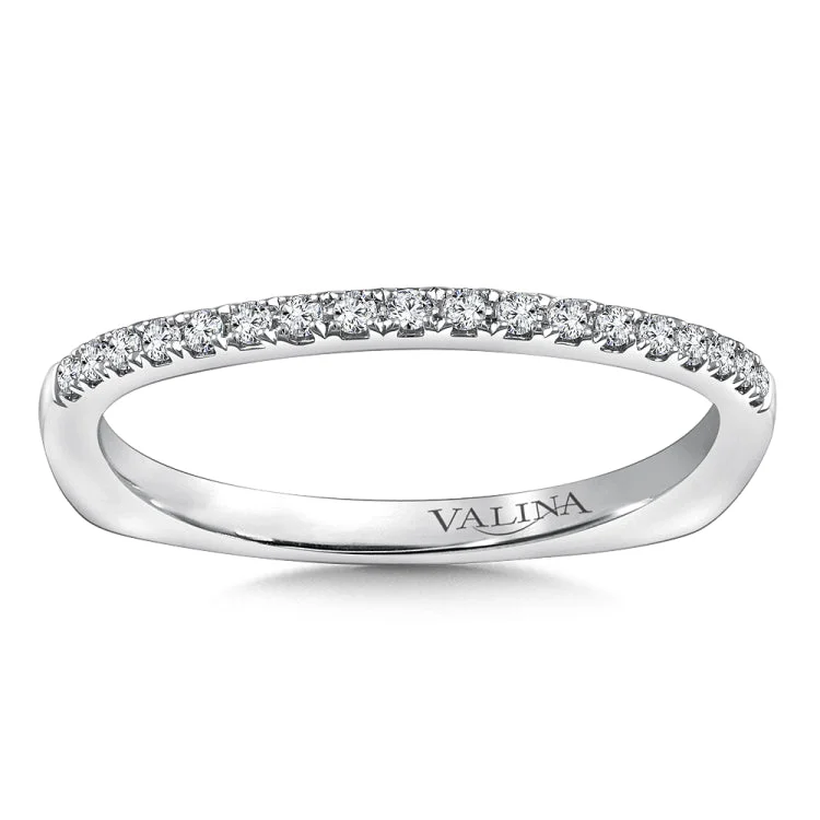 True fit matching diamond wedding band and a beautiful reminder of that special day for years to come.