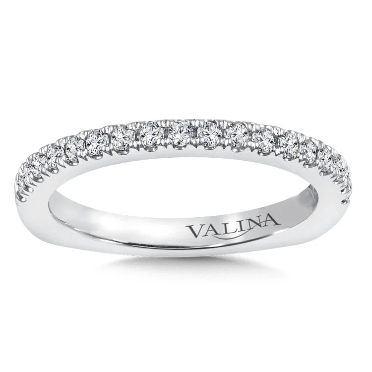 True fit matching diamond wedding band and a beautiful reminder of that special day for years to come.