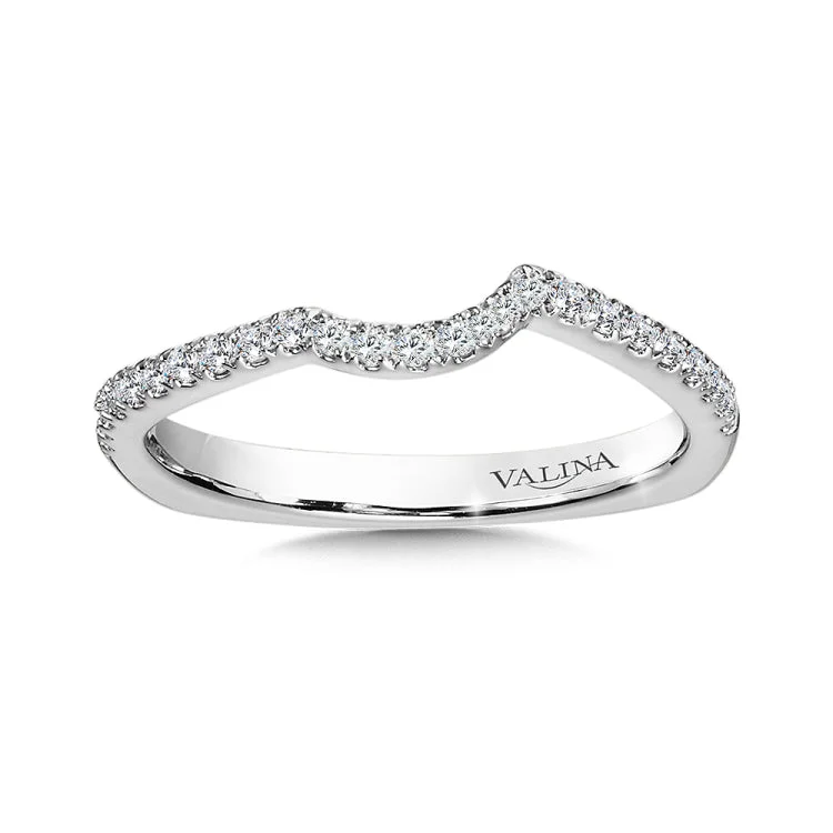 True fit matching diamond wedding band and a beautiful reminder of that special day for years to come.