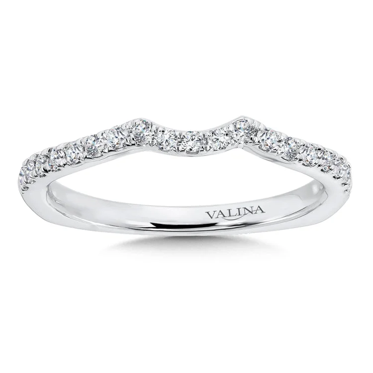 True fit matching diamond wedding band and a beautiful reminder of that special day for years to come.