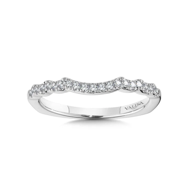 True fit matching diamond wedding band and a beautiful reminder of that special day for years to come.