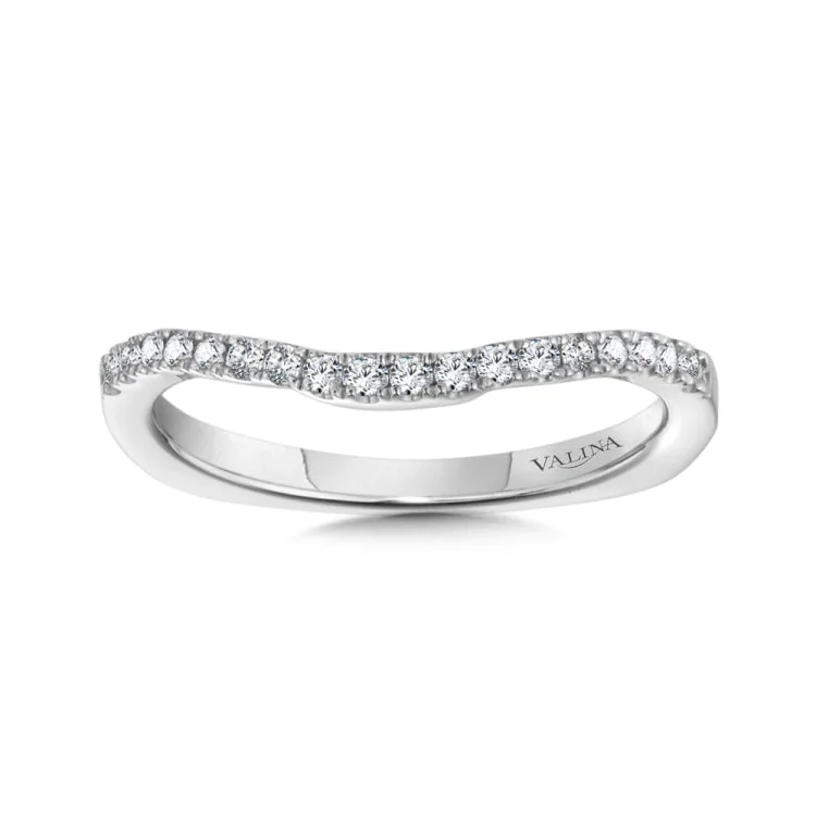 True fit matching diamond wedding band and a beautiful reminder of that special day for years to come.