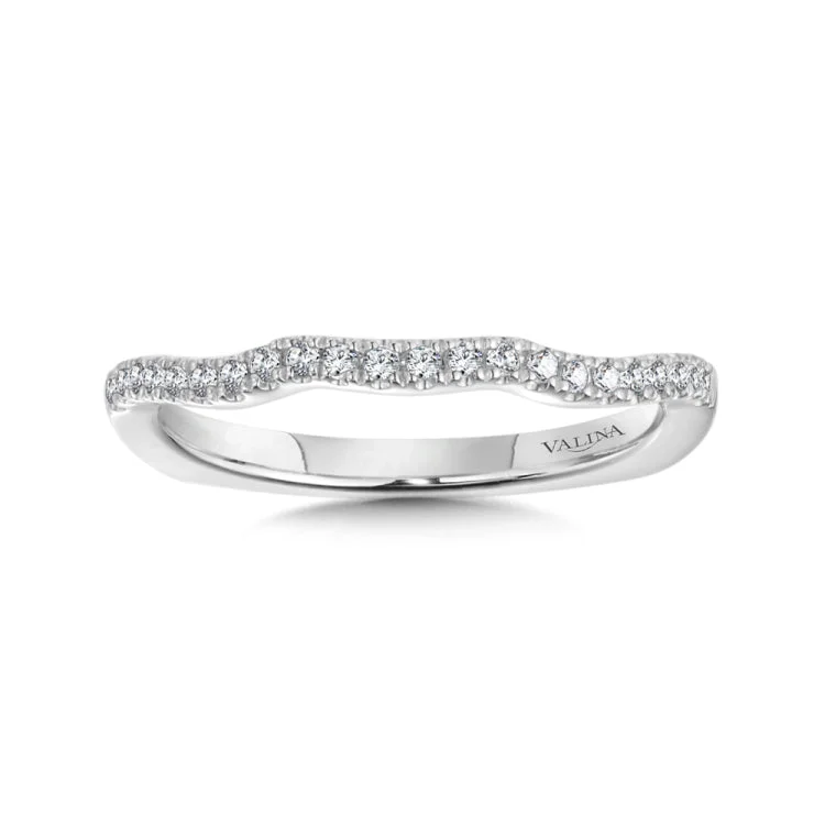 True fit matching diamond wedding band and a beautiful reminder of that special day for years to come.