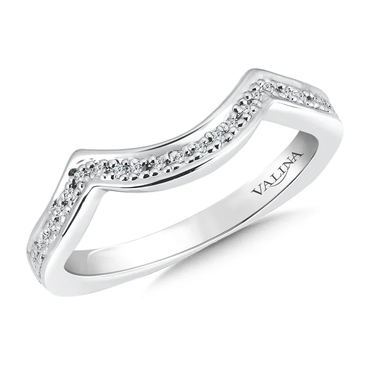 True fit matching diamond wedding band and a beautiful reminder of that special day for years to come.