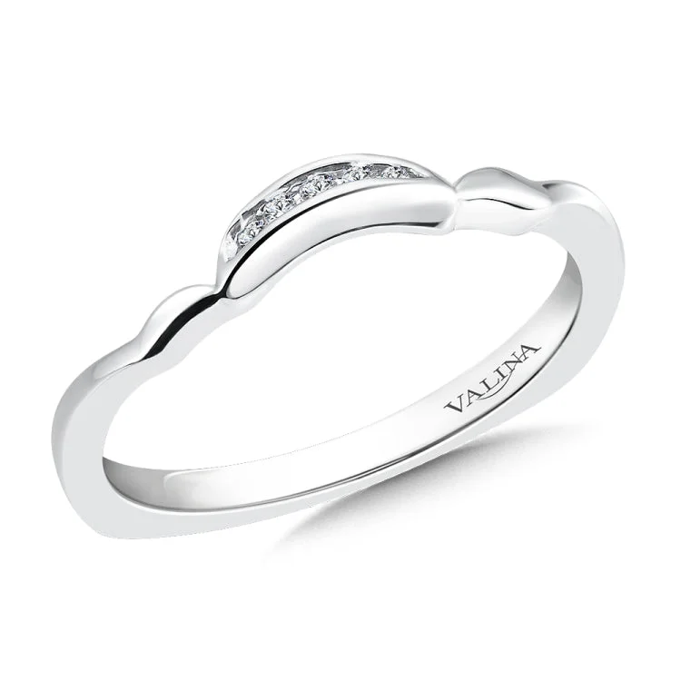 True fit matching diamond wedding band and a beautiful reminder of that special day for years to come.