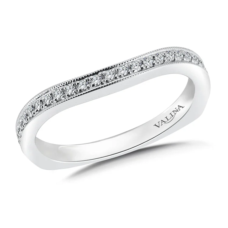 True fit matching diamond wedding band and a beautiful reminder of that special day for years to come.