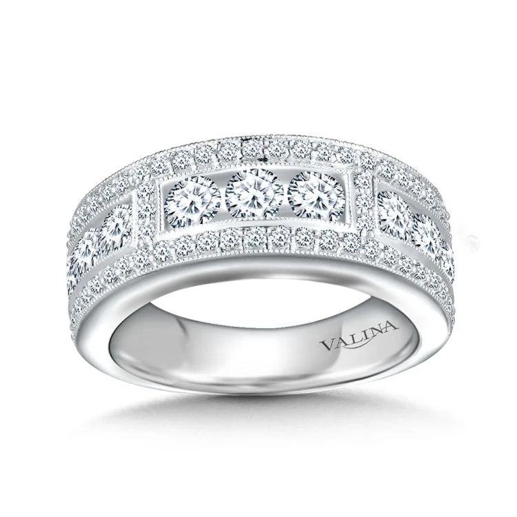 Wide Diamond Anniversary Band