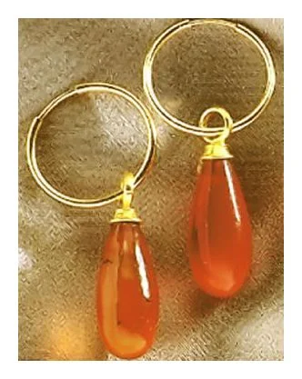 Carnelian Raindrop Earrings