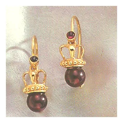 Empress Eugenie Garnet Earrings